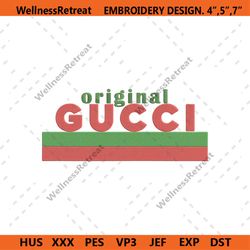 Gucci Original Logo Brand Embroidery Design Download