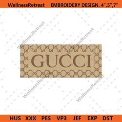 Gucci Brown Box Logo Wrap Embroidery Download File