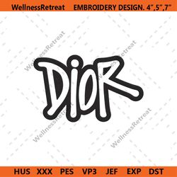 Dior Outlines Logo Embroidery Design Download