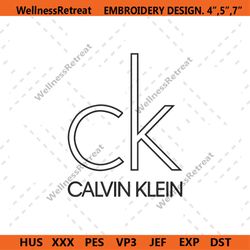 Calvin Klein CK Outlines Logo Embroidery Instant Download