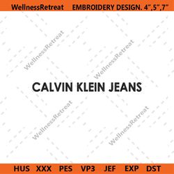 Calvin Klein Jeans Logo Text Bold Embroidery Digital File
