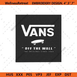Vans Of The Wall Original Logo Embroidery Download File