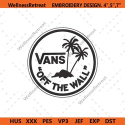 Vans Palm Tree Logo Circle Embroidery Download File