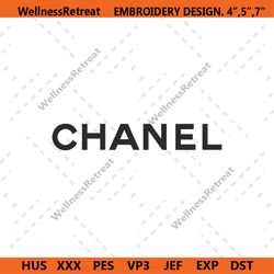 Chanel Black Characters Logo Embroidery Design Download