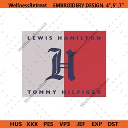 Lewis Hamilton Tommy Hilfiger Logo Symbol Embroidery Design Download