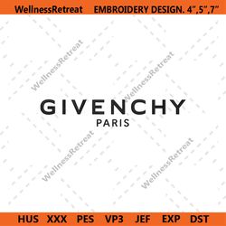 Givenchy Paris Wordmark Logo Embroidery Design Download
