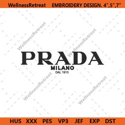 Prada Milano Logo Embroidery Design Download
