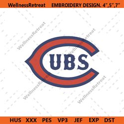 Chicago Cubs Baseball Classic Logo Machine Embroidery Digitizing