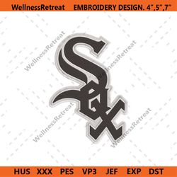 Chicago White Sox Baseball Team Logo Machine Embroidery Digitizing