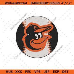 Baltimore Oriles Bird Head baseball Logo Embroidery Design Download File