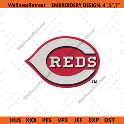 Cincinnati Reds Baseball Team Varsity Logo Machine Embroidery Digitizing