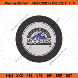 Colorado Rockies Baseball Team CirCle Logo Machine Embroidery Design