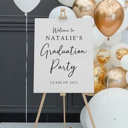 Personalized Graduation Party Welcome Sign, Graduation Party Decorations, Custom Graduation Party Sign, Graduation Welco