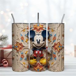 3D Design Mickey Disneyland 20oz Wrap, Mickey Mouse Design, 20oz Skinny Tumbler Design