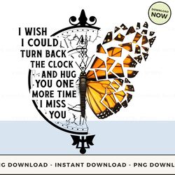 Digital - I wish I could  turn back the  clock  And hug you POD Design - High-Resolution PNG File