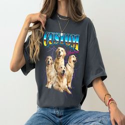 Dog Picture Custom Shirt Vintage 90s Bootleg Picture Shirt Retro Dog Photo Collage Shirt Pet Shirt Custom