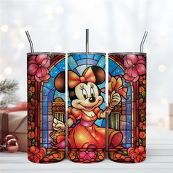 Minnie Princess Stained Glass 20Oz Wrap Tumbler Design Download Files