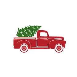 Christmas Truck And Tree Svg, Vehicle Svg, Truck Svg