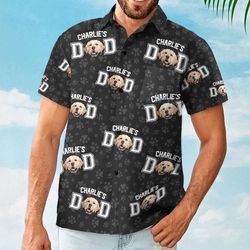 photo inserted best dad personalized photo custom hawaiian shirt with face, personalized hawaiian shirt, gift for family