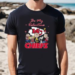 Be my Valentine Kansas City Chiefs Charlie Brown Shirt