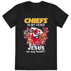 Kansas City Chiefs In My Vien Jesus In My Heart Shirt