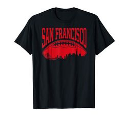Order Now Vintage San Francisco-Football SF Skyline Cali Retro Gameday T-Shirt