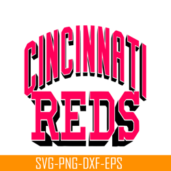 Cincinnati Reds The Red Text SVG PNG DXF EPS AI, Major League Baseball SVG, MLB Lovers SVG MLB01122325