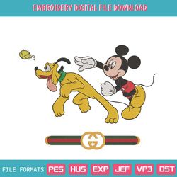 Mickey Play With Mickey Gucci Logo Embroidery Design File