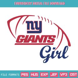 Football New York Giants Girl Embroidery Design Download