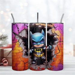 Batman Design Wrap Tumbler, Batman Hero 20 Skinny Tumbler Digital Download