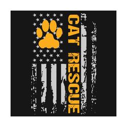 Cat Rescue svg, Trending svg, cat svg, love cat, USA flag, america flag, cat gift, gift for cat lover, flag distress svg