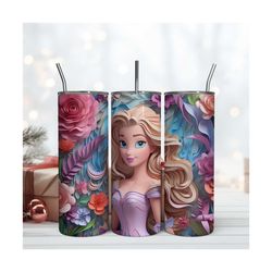 3D Barbie Aurora Tumbler Design Download Png File Aurora Disney Wrap 20oz Digital File