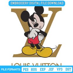 Mickey Reflections Louis Vuitton Basic Logo Embroidery Design File