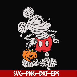 Mickey mouse halloween mummy svg, png, dxf, eps digital file HLW0131