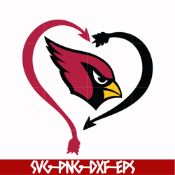 Arizona Cardinals heart svg, Cardinals heart svg, Nfl svg, png, dxf, eps digital file NFL1110207L