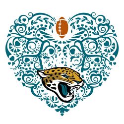 Jacksonville Jaguars Heart Svg, Sport Svg, Football Svg, Football Teams Svg, NFL Svg, Jacksonville Jaguars Svg, Jaguars