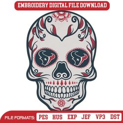 NFL Houston Texans Skull Logo Embroidery Design File Download