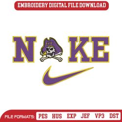East Carolina Pirates Nike Logo Embroidery Design Download