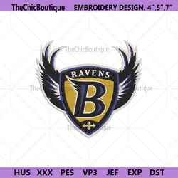Baltimore Ravens Embroidery Design, Ravens football Embroidery design