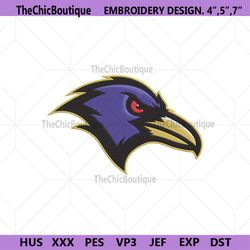 Baltimore Ravens logo Embroidery Design, Baltimore Ravens Symbol Embroidery files