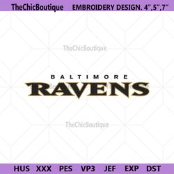 Baltimore Ravens logo embroidery, Baltimore Ravens embroidery design file