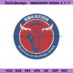 SB Nation Buffalo Rumblings embroidery file, Buffalo Bills logo Embroidery Design
