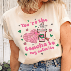Cafecito Y Chisme Valentine's Day PNG, Concha Valentine's Day Shirt Svg, Candy Valentines, Valentines Png