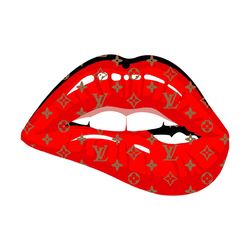Lv Red Lips Logo Svg