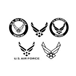 US Air Force Logo Bundle Svg, Trending Svg, USA Forces Sgvg, United States Air Force, Military Logo, Cut Files , Air For