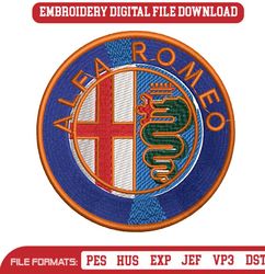 Alfa Romeo Logo Embroidery Design Trendy Embroidery Design File