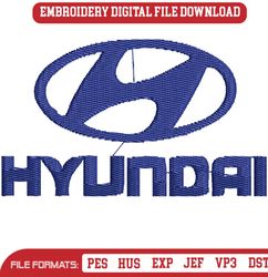 Huyndai Logo Embroidery Desgin Logo Car Embroidery File