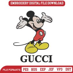 Mickey Gucci Logo Embroidery Design Mickey Embroidery File