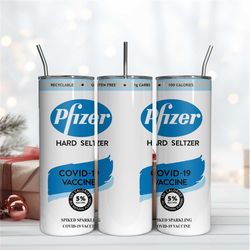 Pfizer 20Oz Tumbler Wrap, Digital Download PNG, Sublimination Design