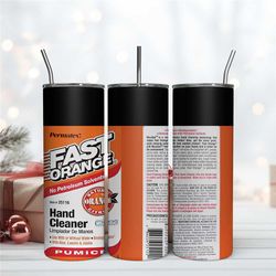 Fast Orange 20Oz Tumbler Wrap, Digital Download PNG, Sublimination Design